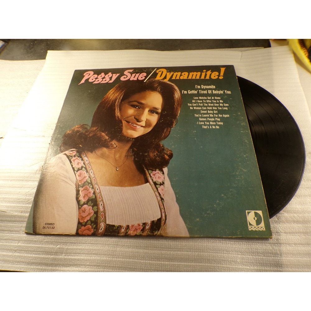 Peggy Sue Dynamite Vinyl LP Record Decca DL 75153 1969 Country Loretta Lynn